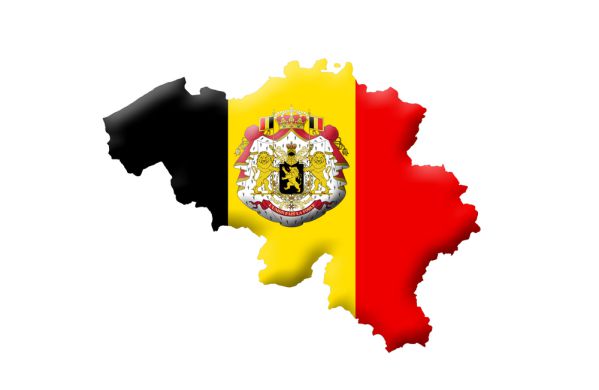 Flagge und Wappen von Belgien