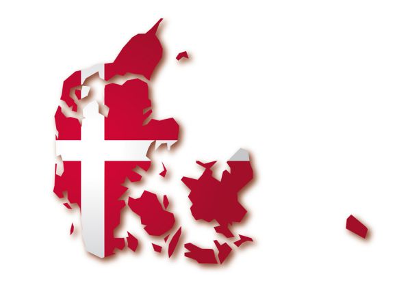 eine Flagge von Dänemark ist zu sehen