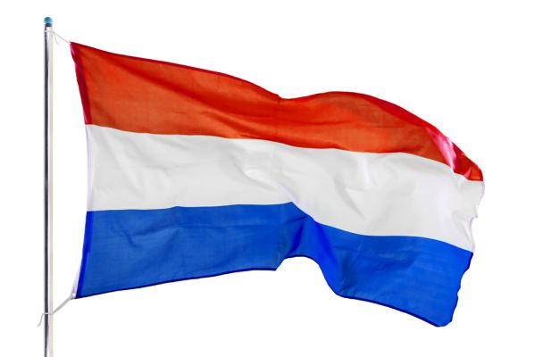 die Flagge der Niederlande ist zu sehen