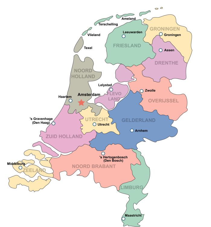 die Karte der Niederlande