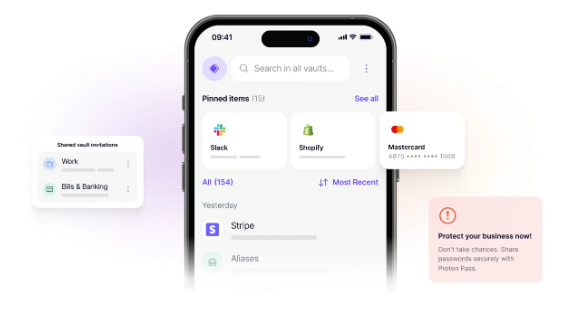 Password-Manager ein Screenshot von einem Password-Manager